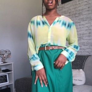 Long sleeve Sheer Blouse (Modest)